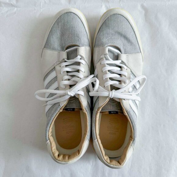 Defunct ADIDAS SLVR grey/white sneakers Sz 10 - Picture 3 of 8